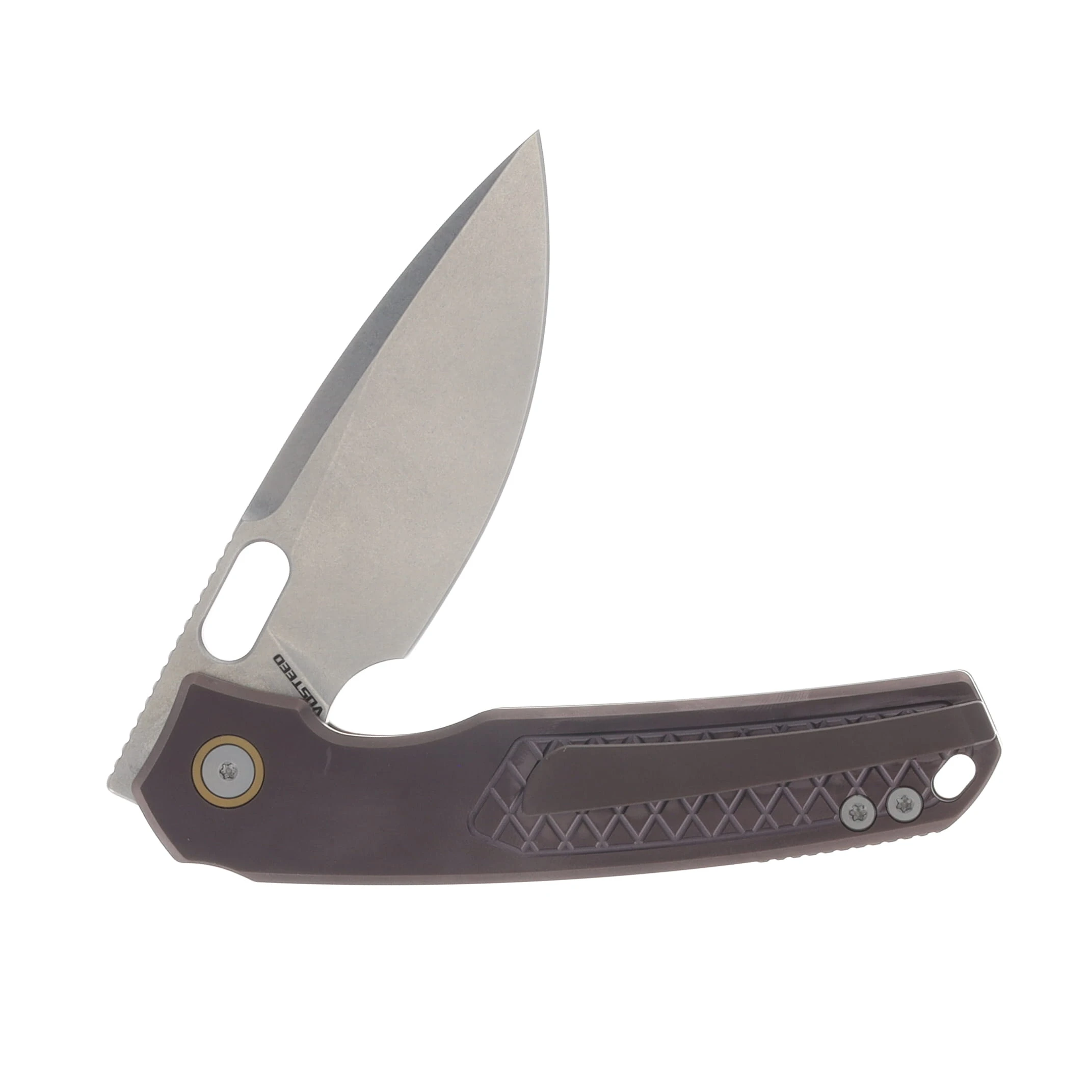 Vosteed Psyop Top Linerlock Folding Knife (SW Elmax Purple Ti) A2206 View 4