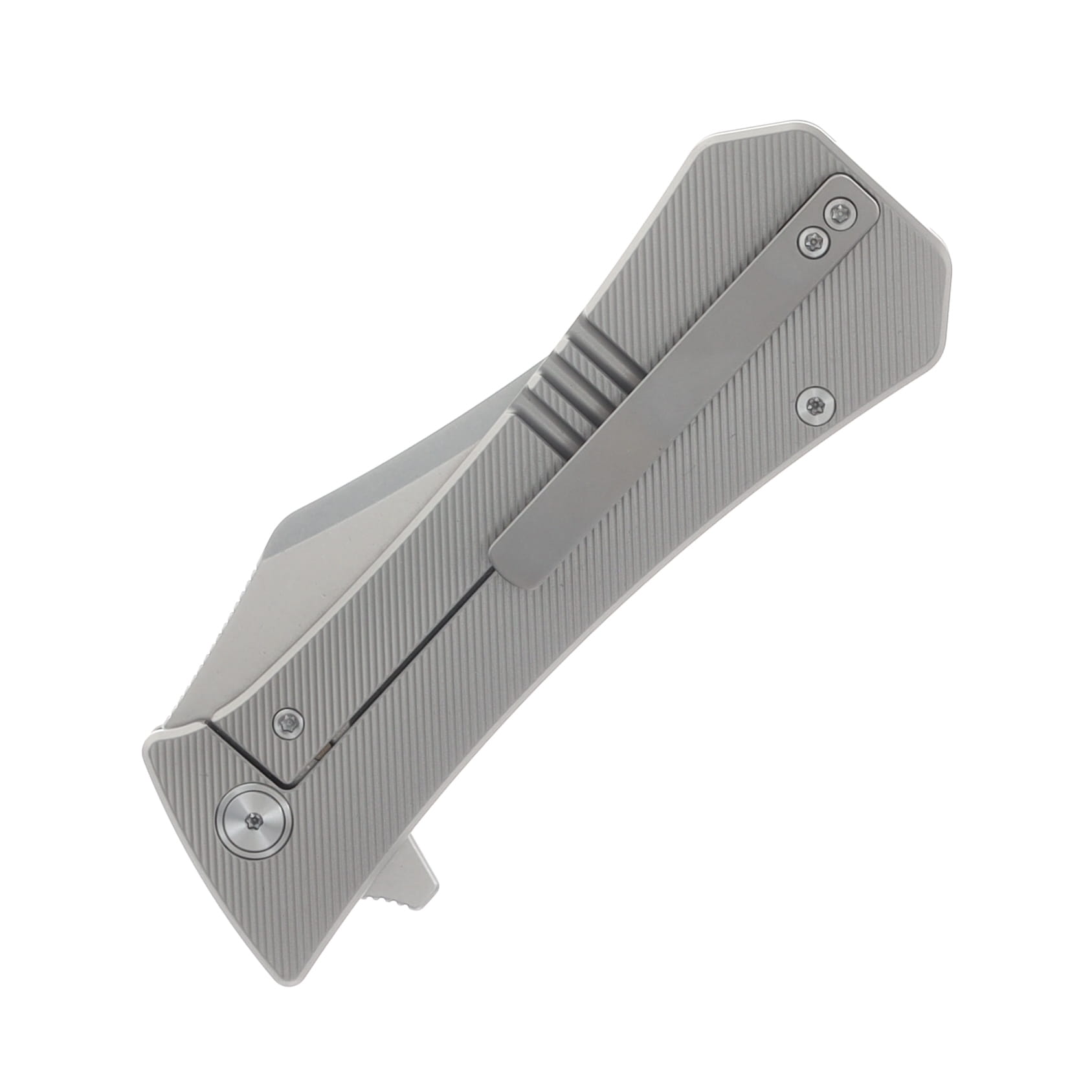 Auxiliary MFG. Pocket Bowie XL Frame Lock Folder Full Titanium 4in Blade-Production AUX006TIBWXL View 6