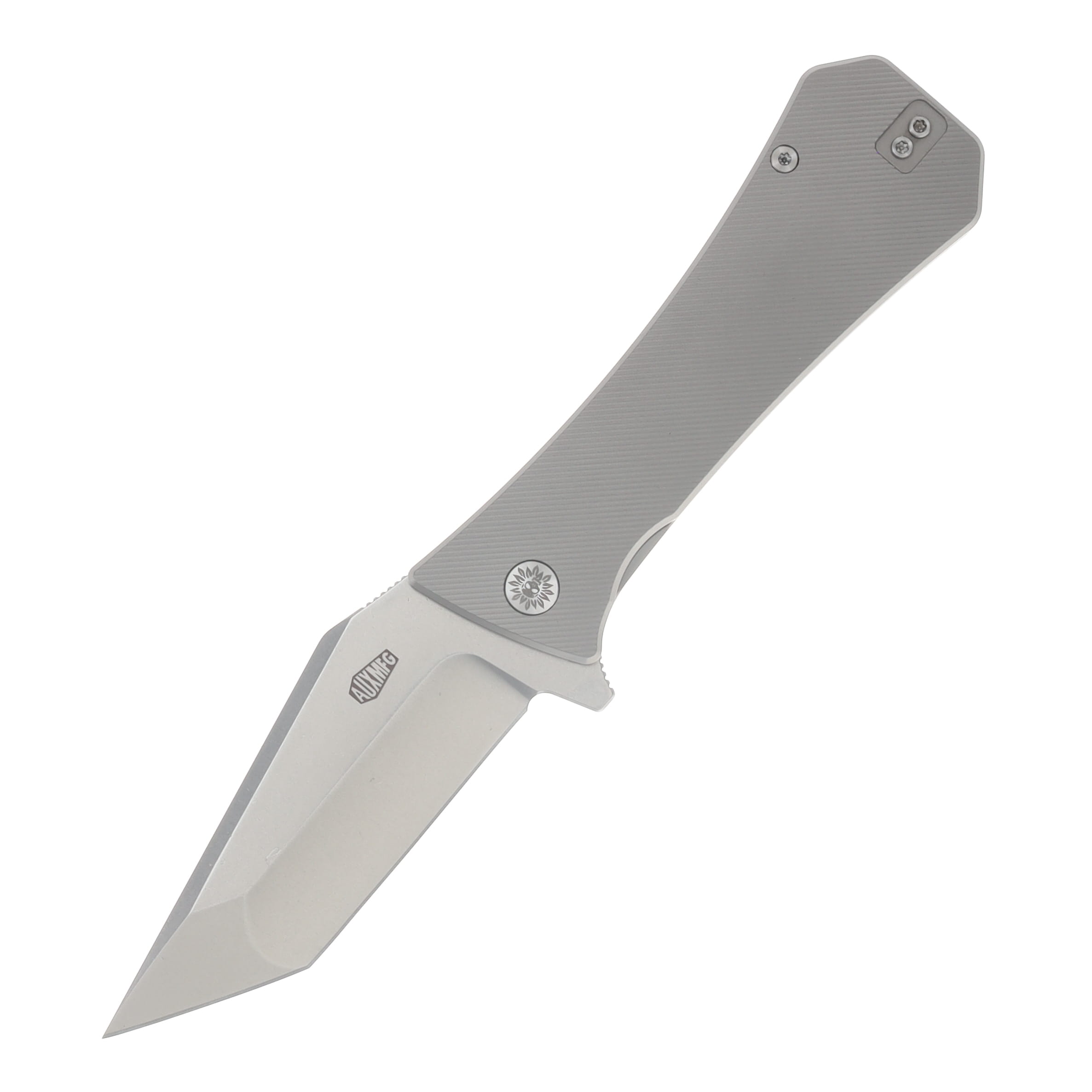 Auxiliary MFG. Coffin Tanto XL Frame Lock Folder Full Titanium 4in Blade Production AUX006TITNXL View 1
