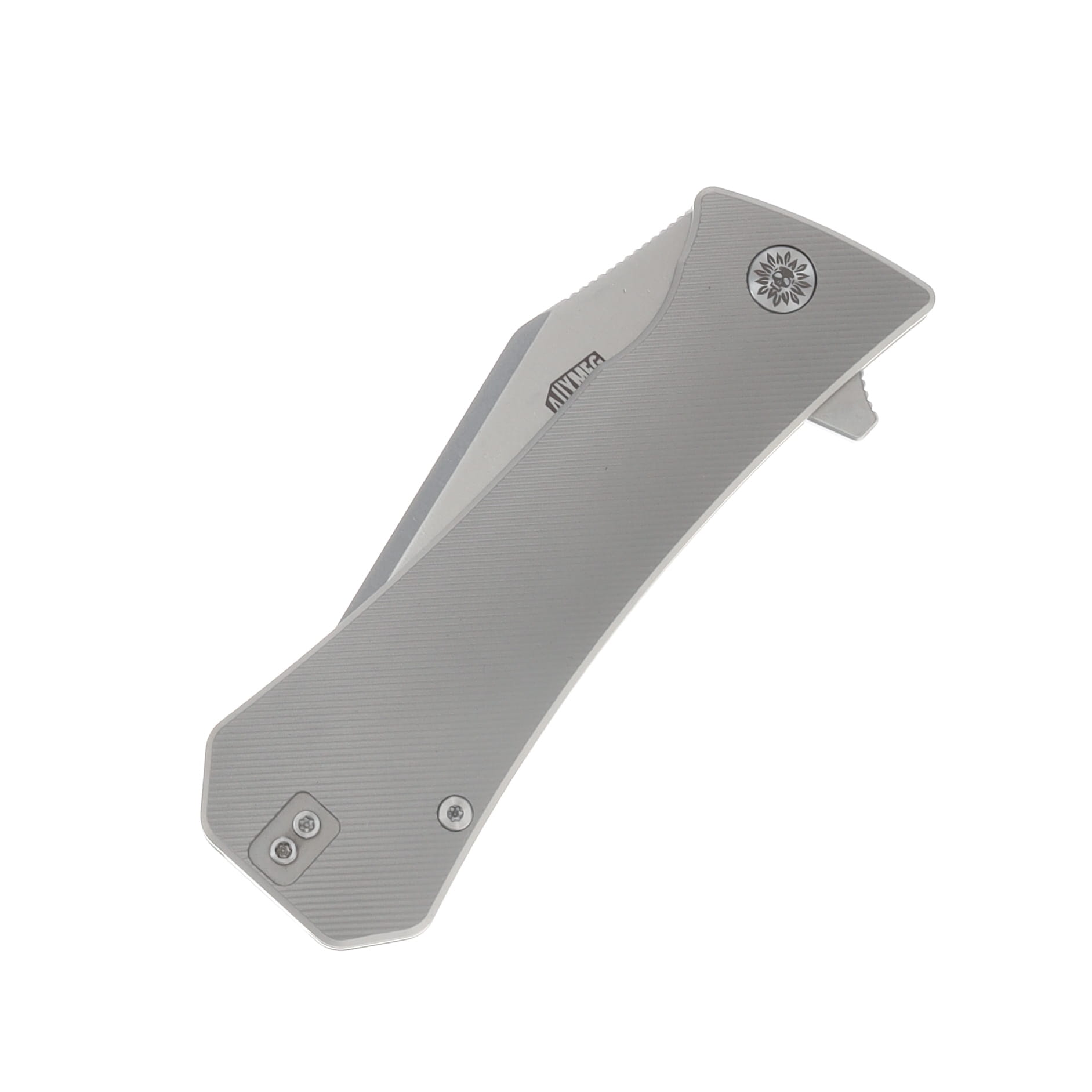 Auxiliary MFG. Coffin Tanto XL Frame Lock Folder Full Titanium 4in Blade Production AUX006TITNXL View 5