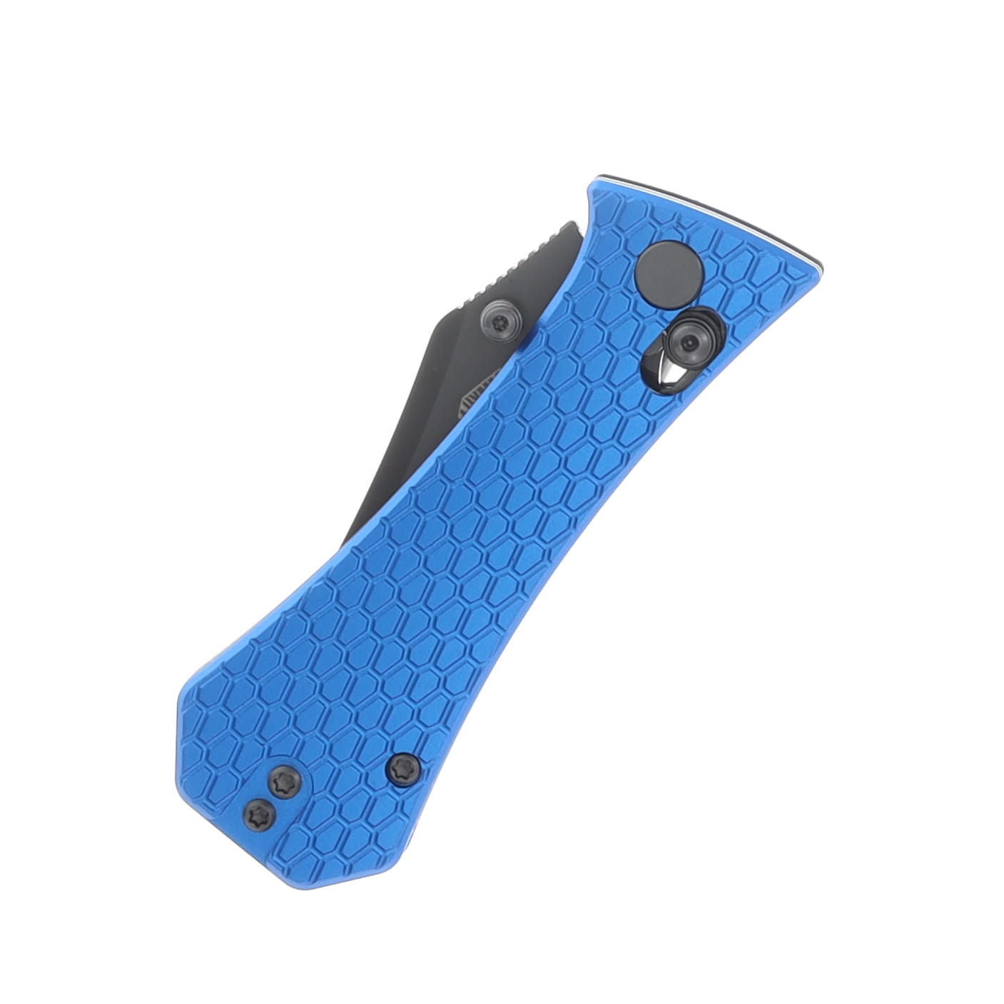 Auxiliary MFG. Pocket Bowie Crossbar Folder Blue Aluminum - Production AUX009BLU View 5