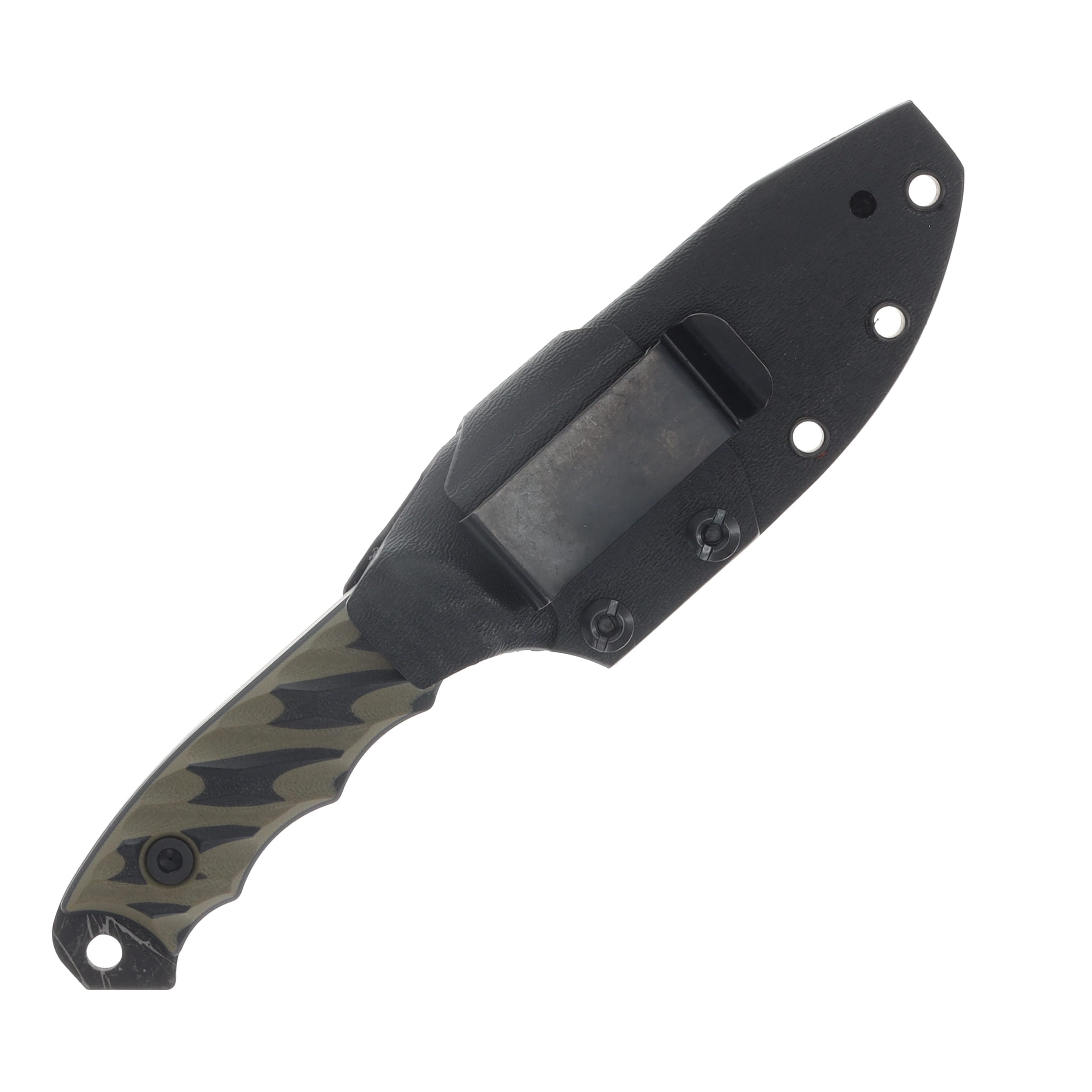 Half Face Blades Disaster Jr Fixed Blade OD Green-Black G10 Textured Grip Acid Splash HFDJODBKTXT View 5
