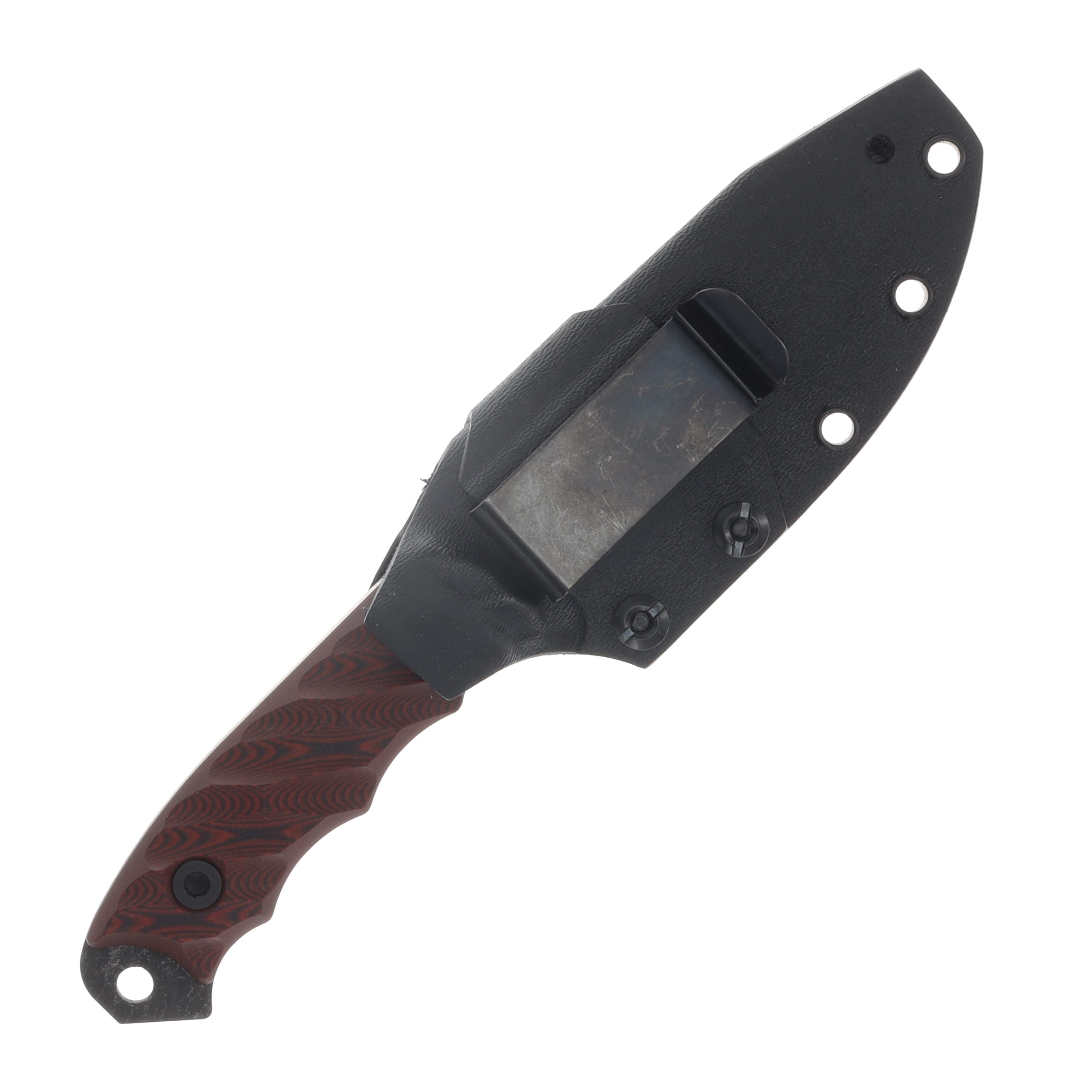 Half Face Blades Disaster Jr Fixed Blade Red-Black G10 Allen Bolts Textured Grip HFDJRDBKTXT View 4