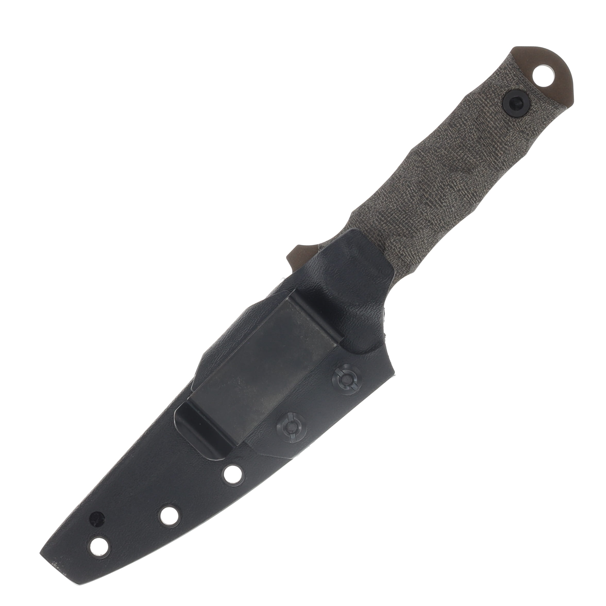 Half Face Blades Combat Filet Fixed Blade Black Canvas Micarta Midnight Bronze Cerakote HFCFBCMMDBZ View 4