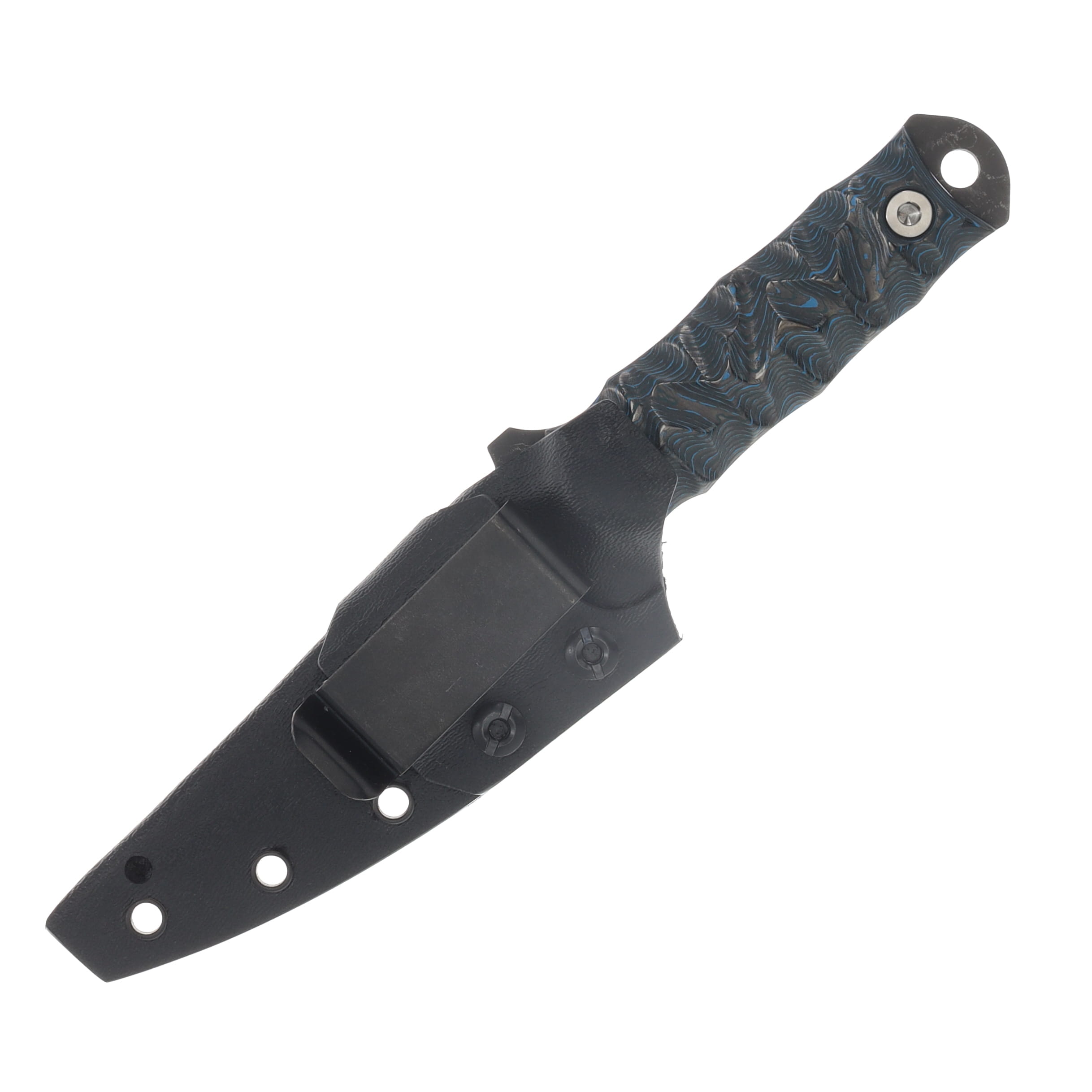 Half Face Blades Combat Filet Fixed Blade Arctic Storm Carbon Fiber TI Acid Etch Blade HFCFASCF View 4