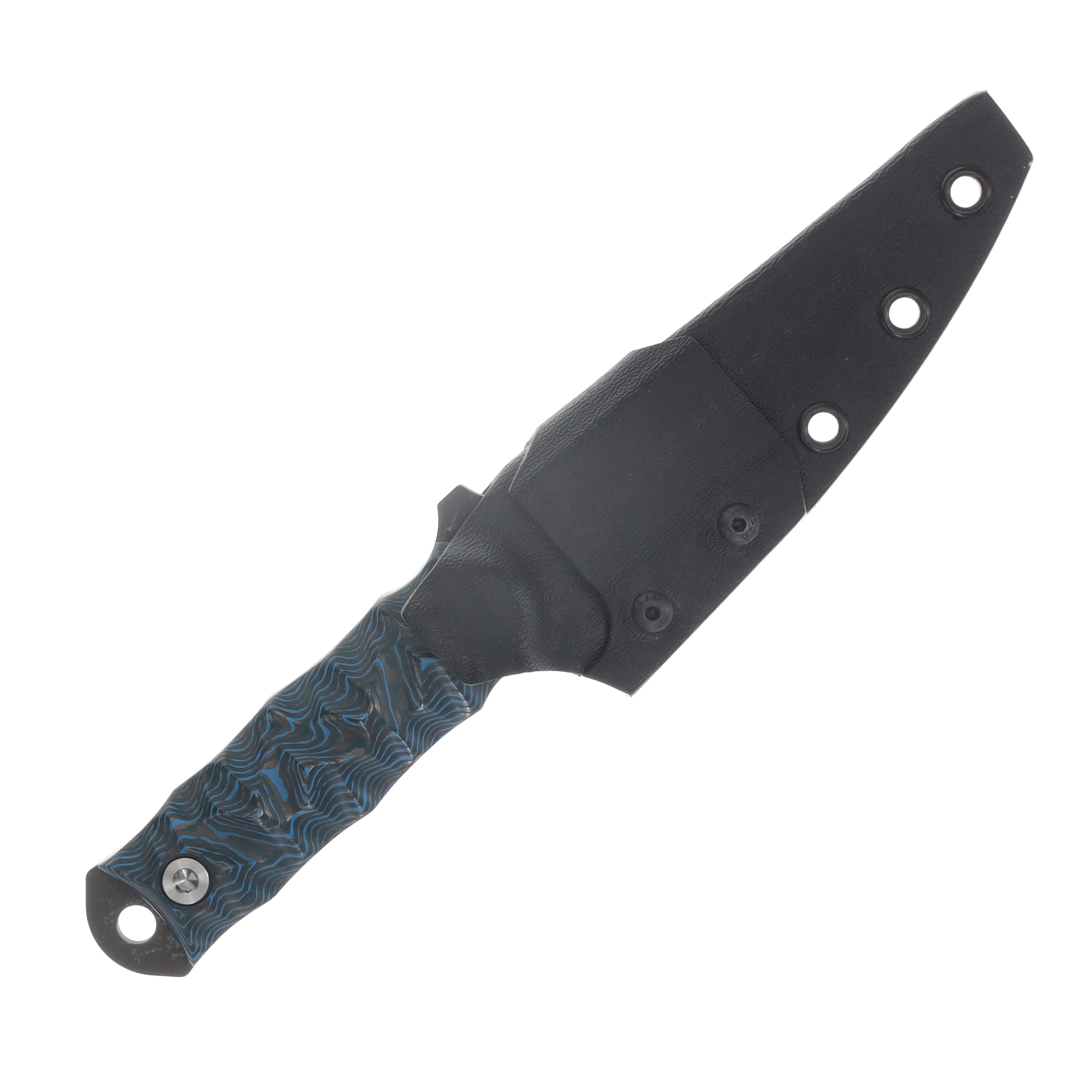 Half Face Blades Combat Filet Fixed Blade Arctic Storm Carbon Fiber TI Acid Etch Blade HFCFASCF View 3
