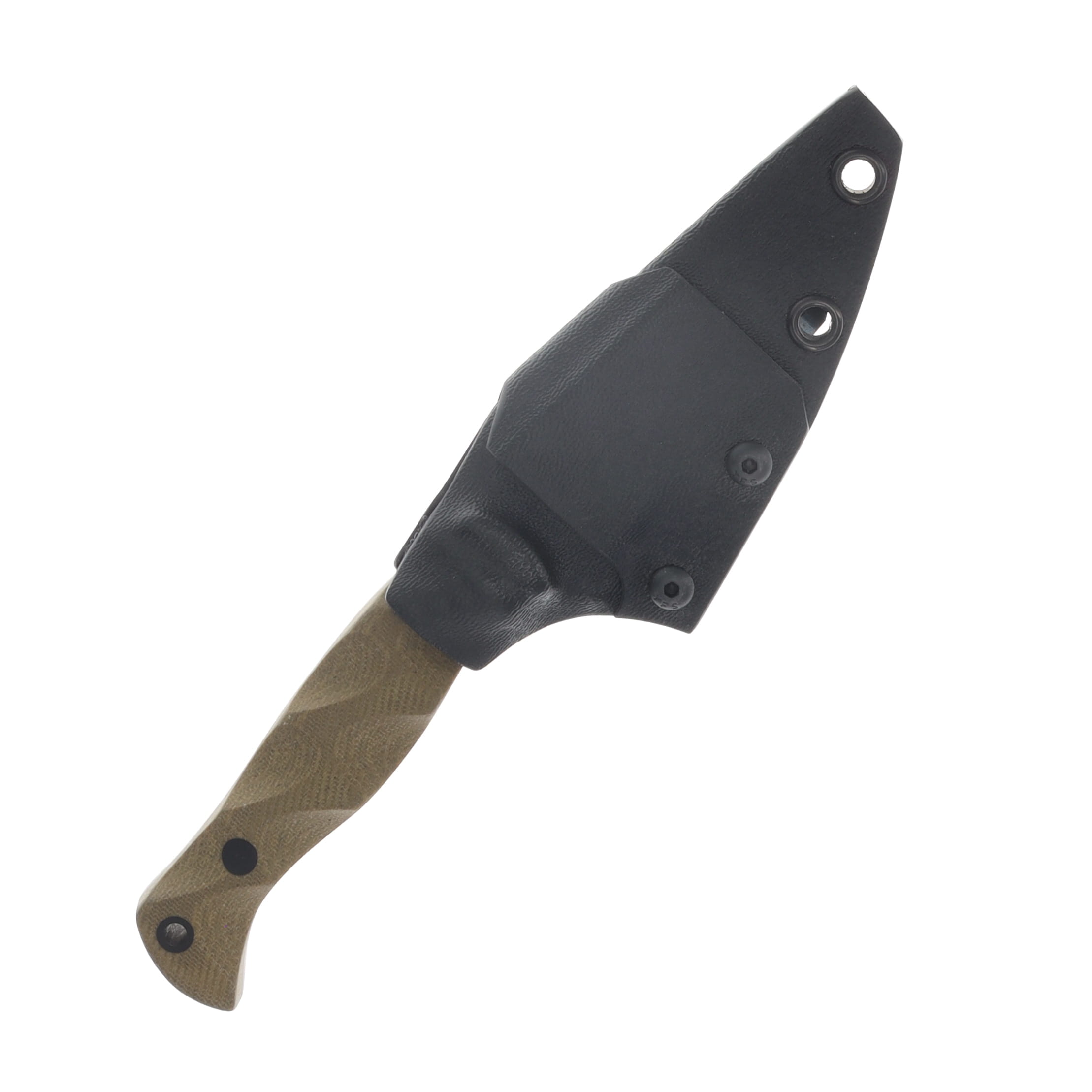 Half Face Blades Gulo Gulo Fixed Blade OD Green Canvas Micarta CF Pins Acid Etch Blade HFGULOODCM View 3