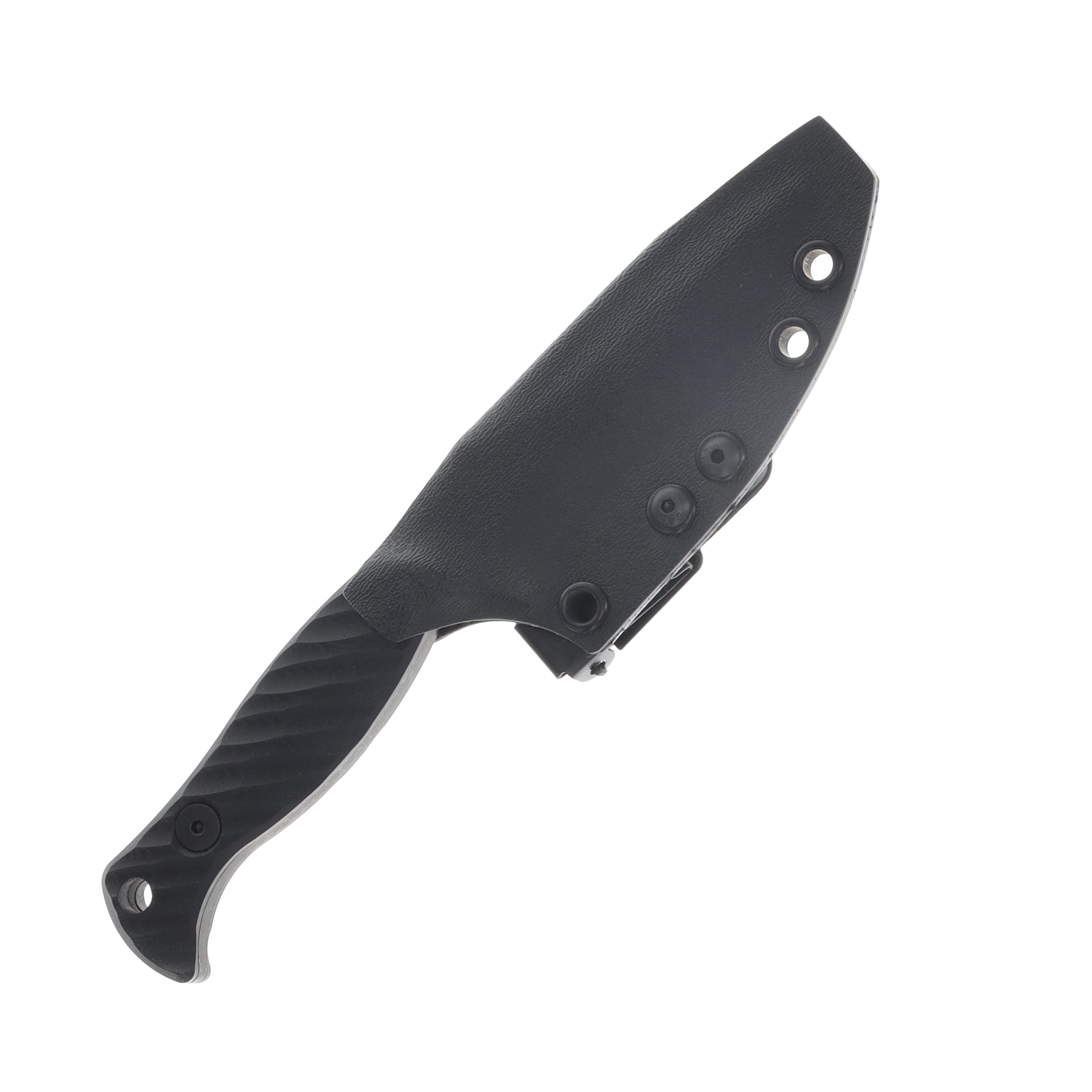 Half Face Blades Extremis MK1 Fixed Blade Black G10 Textured Grip Acid Etch Blade HFEXTRBKG10 View 4