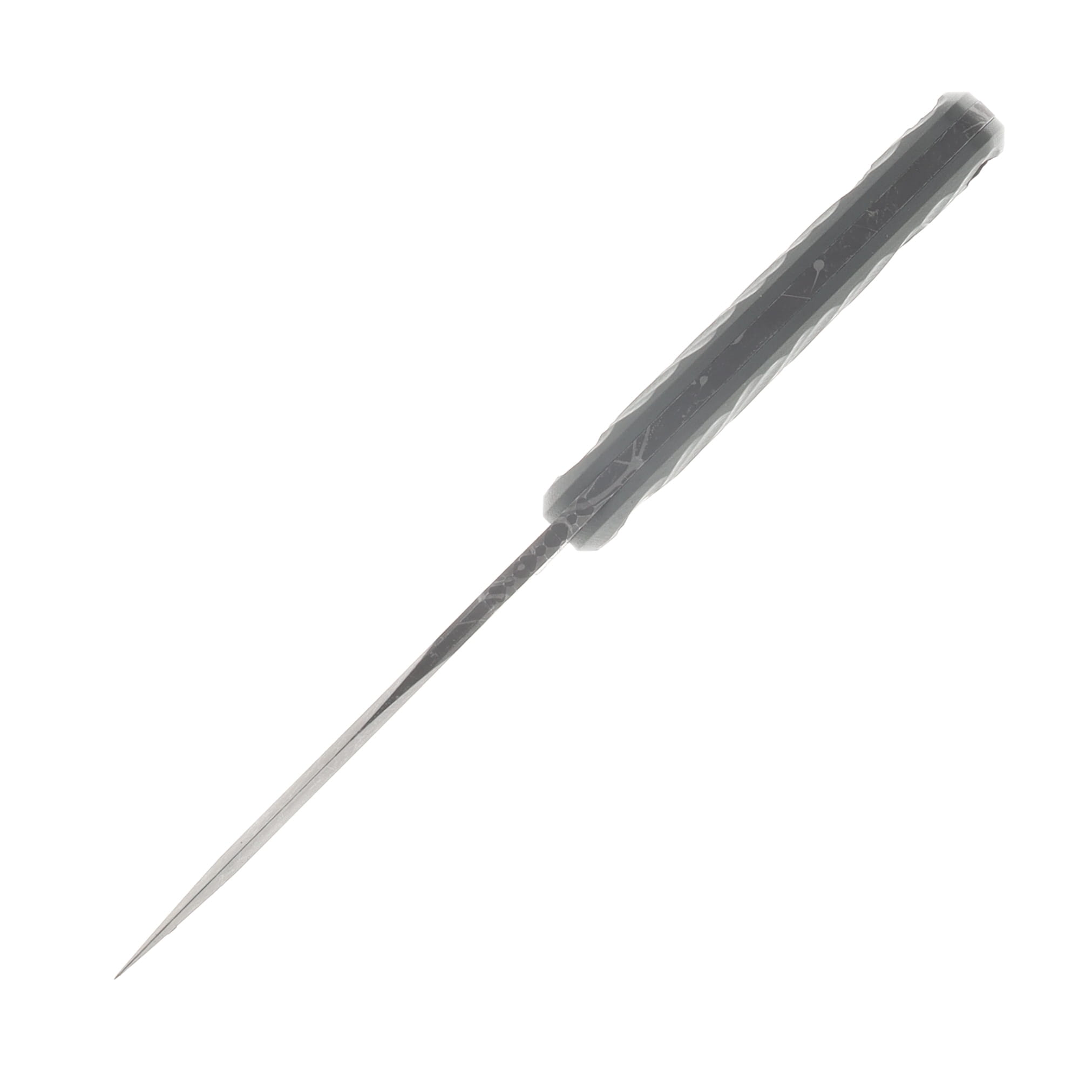 Half Face Blades Extremis MK1 Fixed Blade Gray G10 Textured Grip Acid Splash Blade HFEXTRGY View 3