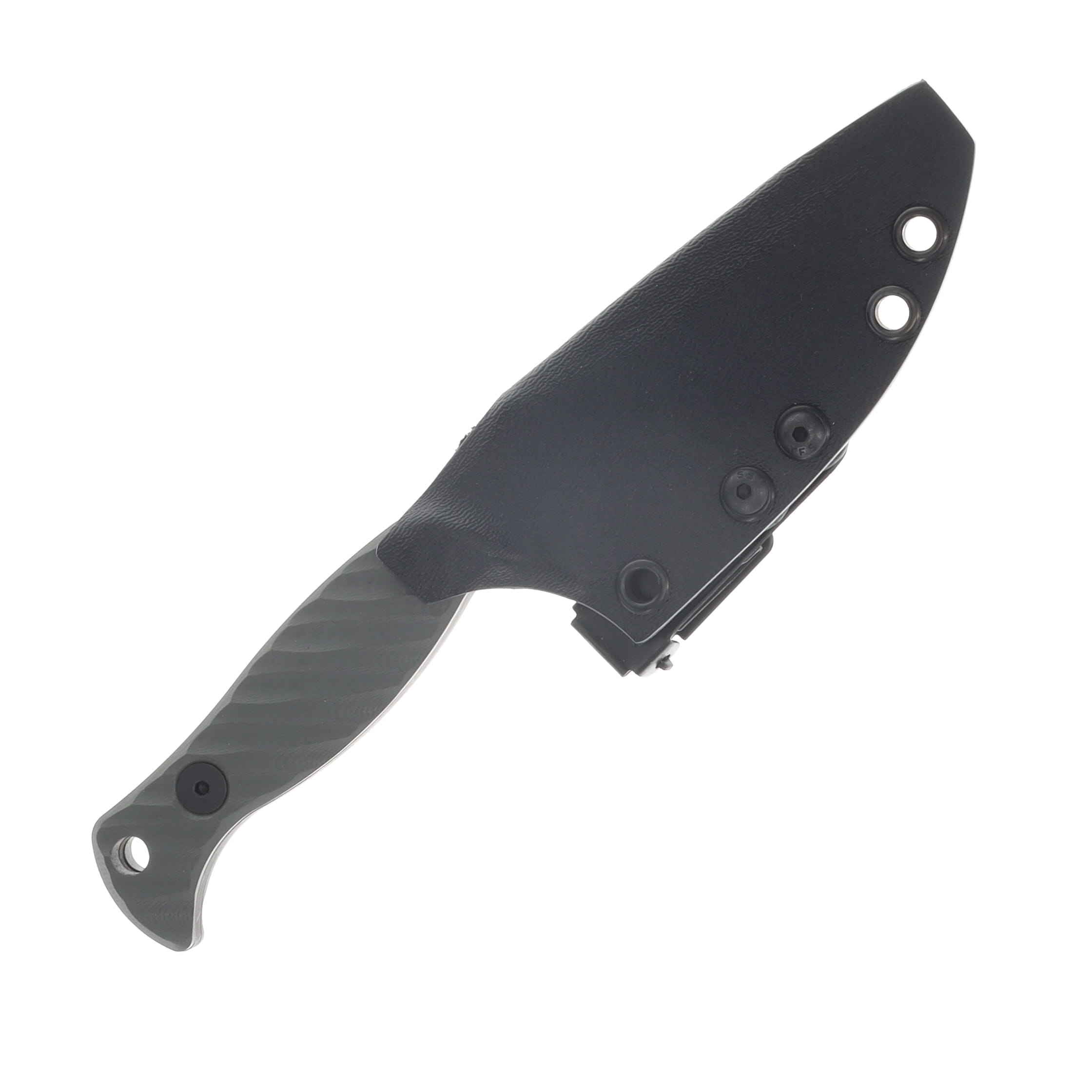 Half Face Blades Extremis MK1 Fixed Blade Gray G10 Textured Grip Acid Splash Blade HFEXTRGY View 4