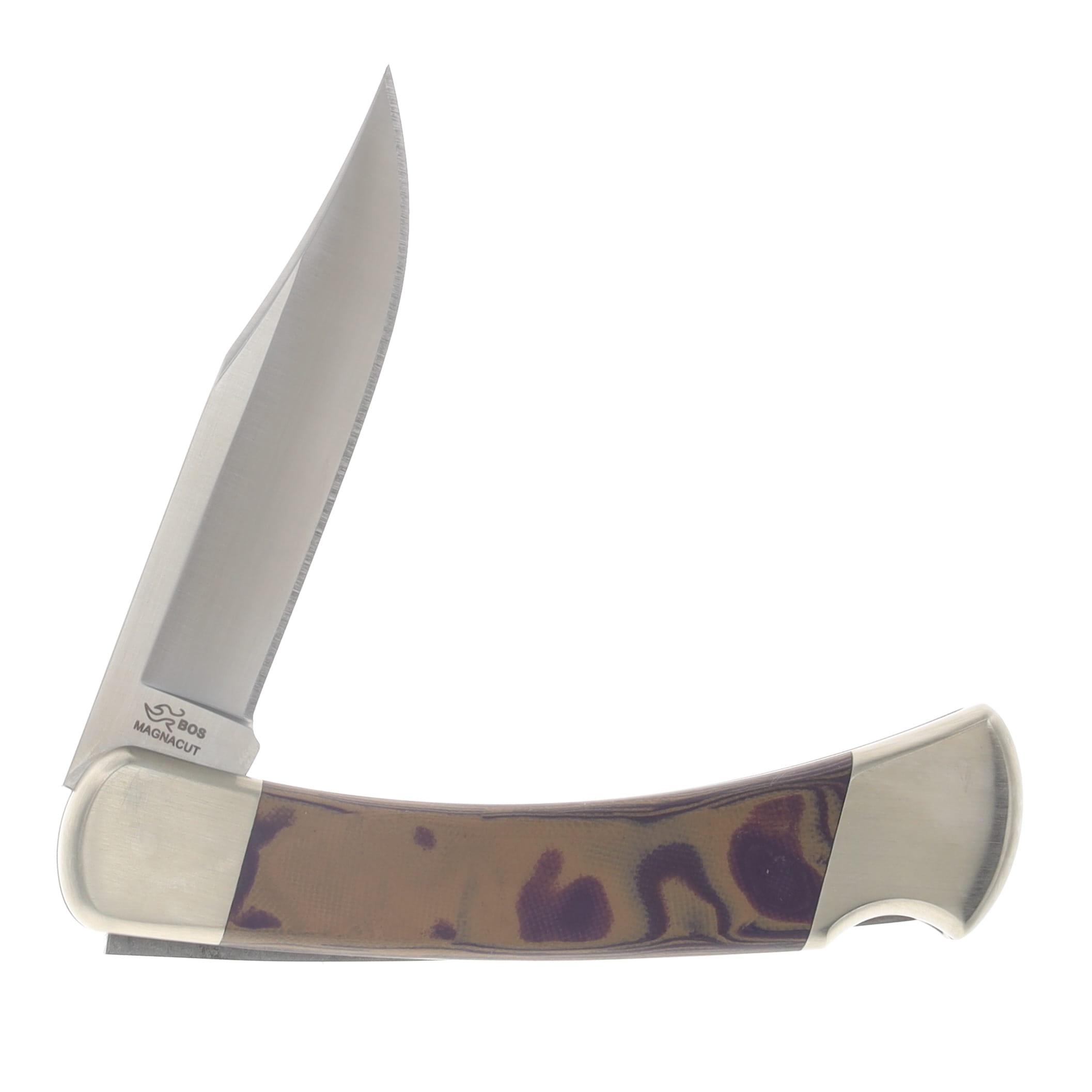 Buck SMKW Exclusive 110 Folding Knife PB& J Burl G-10 Handle Magnacut Blade BU14563 View 4