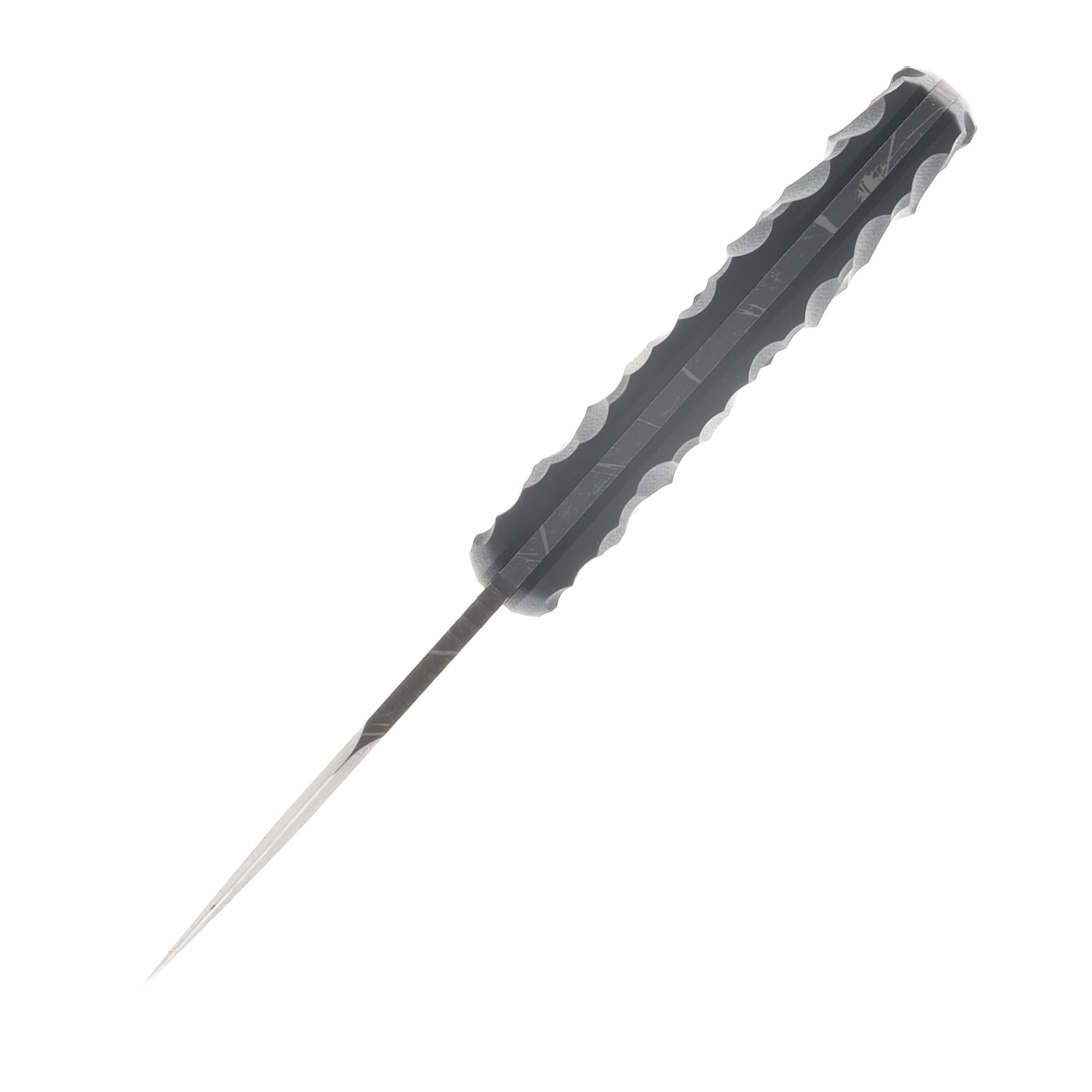 Half Face Blades 3in HUMINT Fixed Blade Black G10 Textured Grip Handle Acid Splash HFHUMINBKAS View 3