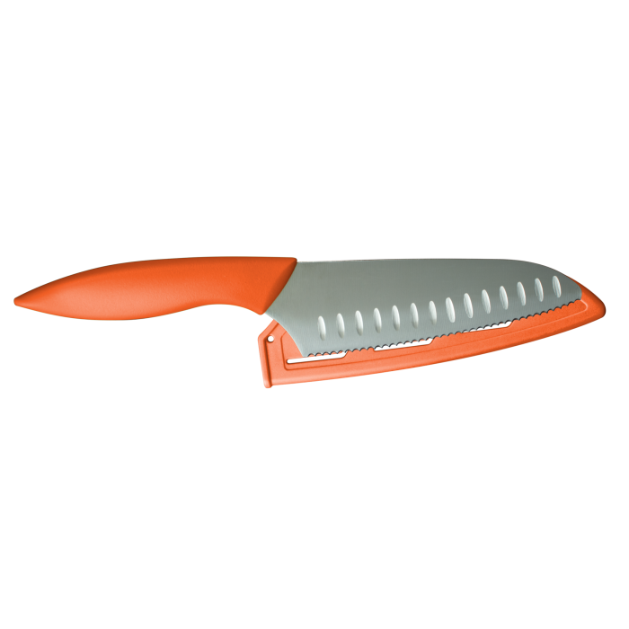 KAI My First Knife 4in Kids Beginner Trainer Knife with Sheath (Orange) AB5080 View 1