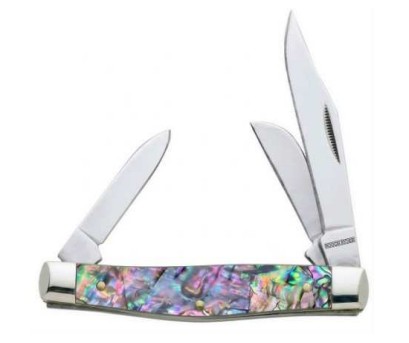 Rough Rider Iridescent Abalone Stockman Folding Knife W/Silver Bolsters RR2825 View 1