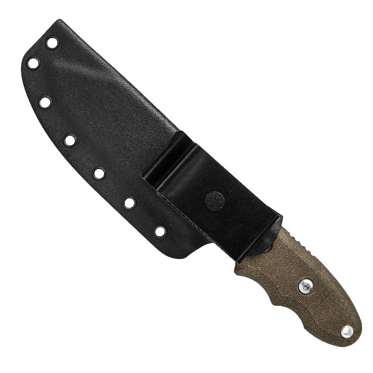 TOPS Backpackers Bowie Knife Green 4.5in Plain Tumbled Clip Point TPBPB01 View 4