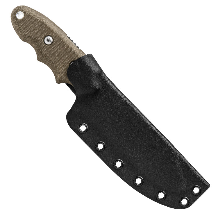 TOPS Backpackers Bowie Knife Green 4.5in Plain Tumbled Clip Point TPBPB01 View 3