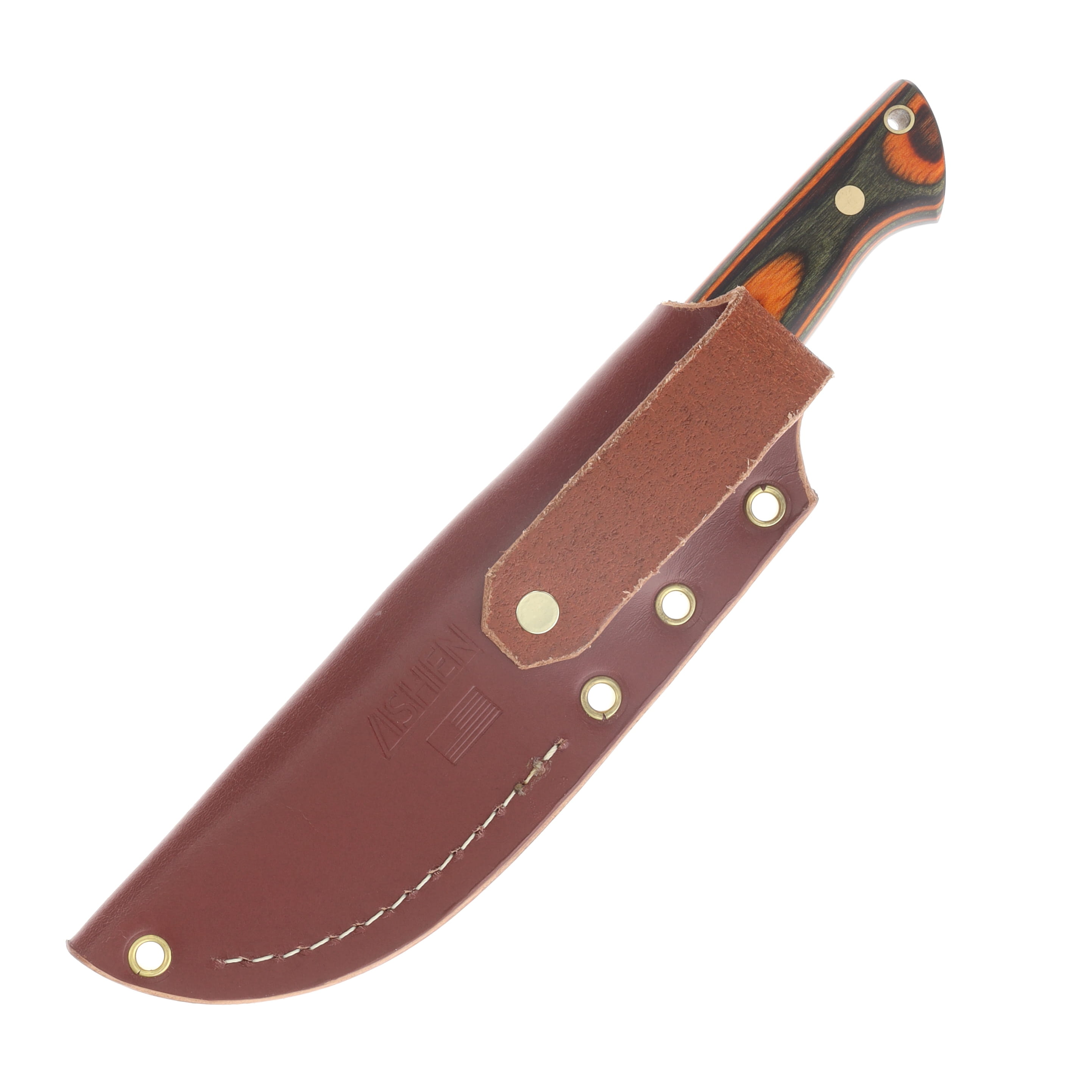 Lishen Knives Dakota Fixed Blade Southwest Dymalux Handle Brass Pins LKDAKSWDYM View 4