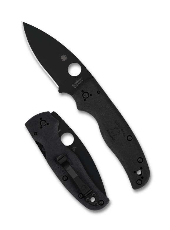 Spyderco Shaman Folding Knife Blk Lightweight FRN Handle Blk CTS-BD1N Blade SPC229PBBK View 1