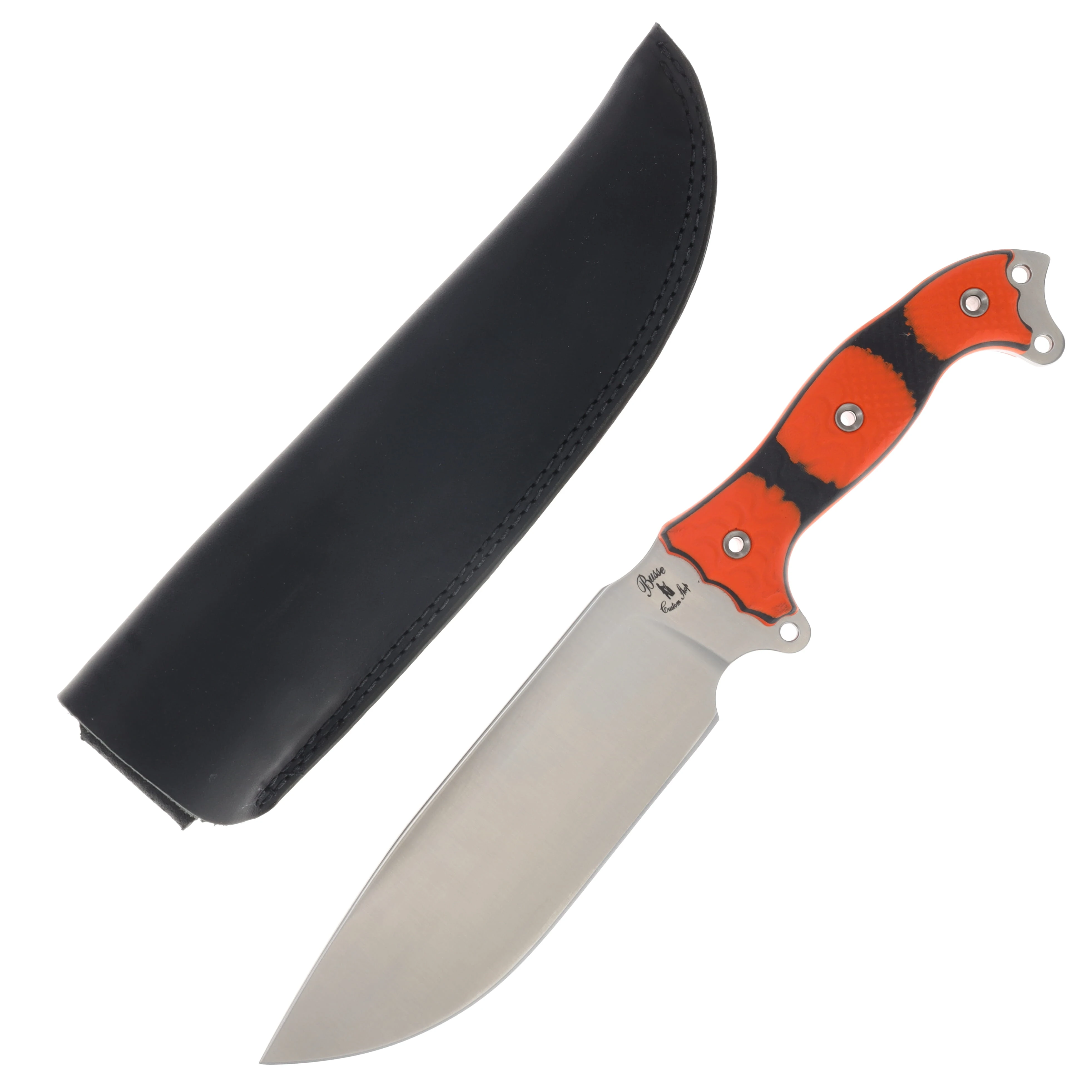 Busse Rapid Deployment Beating Heart Fixed Blade Black-Orange G-10 Handle 51226S View 1