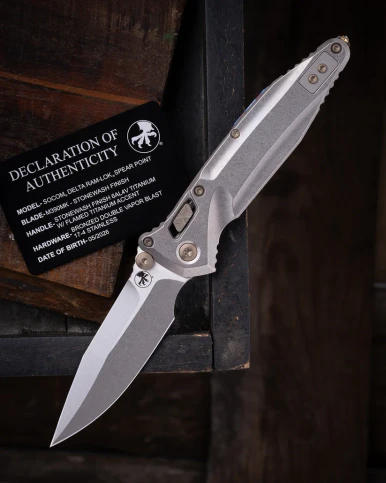 Microtech Socom Delta RAM-LOK Spear Point MS Folder SW - SW TI W
