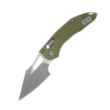 Microtech Mini Stitch Ram-Lok Apocalyptic Smooth OD Green Folding