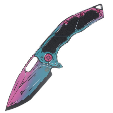 Heretic Medusa Manual Folding Knife UV Reflective Cel Shaded Miami