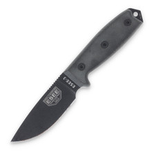 ESEE Knives ESEE 3 Black Fixed Blade Micarta - Coyote Brown Sheath ESEE3PMB