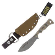 TOPS Camp Creek Fixed Blade Knife Camo 4.38 Inch Plain Tumbled Nessmuk TPCPCK01
