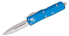 Microtech UTX-85 Out-The-Front Automatic Knife (D/E Satin | Blue)