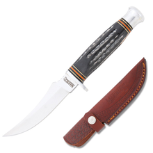 Marbles Hunter Skinner Jigged Buffalo Horn 4.5in Upswept Fixed Blade MR450