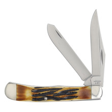 Queen Red Bone Big Boy Trapper Folding Knife QN7555 - Smoky