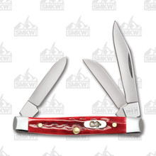 Case Pocket Worn Old Red Bone Small Stockman Folding Knife