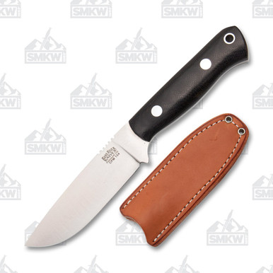 Bark River Bravo Necker II Fixed Blade Knife Black - Smoky 