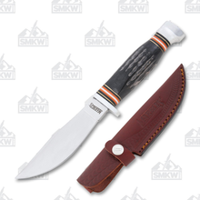 Marbles Medium Skinner Fixed Blade 4.5in Satin Clip Point Buffalo Horn MR461