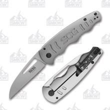 SOG Escape FL Folding Knife 3 Inch Plain Satin Sheepsfoot