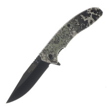 Bear & Son Bear Edge True Timber Strata Camo Zytel Sideliner Assisted Opener Folding Knife 3.5in Plain Edge BR61119