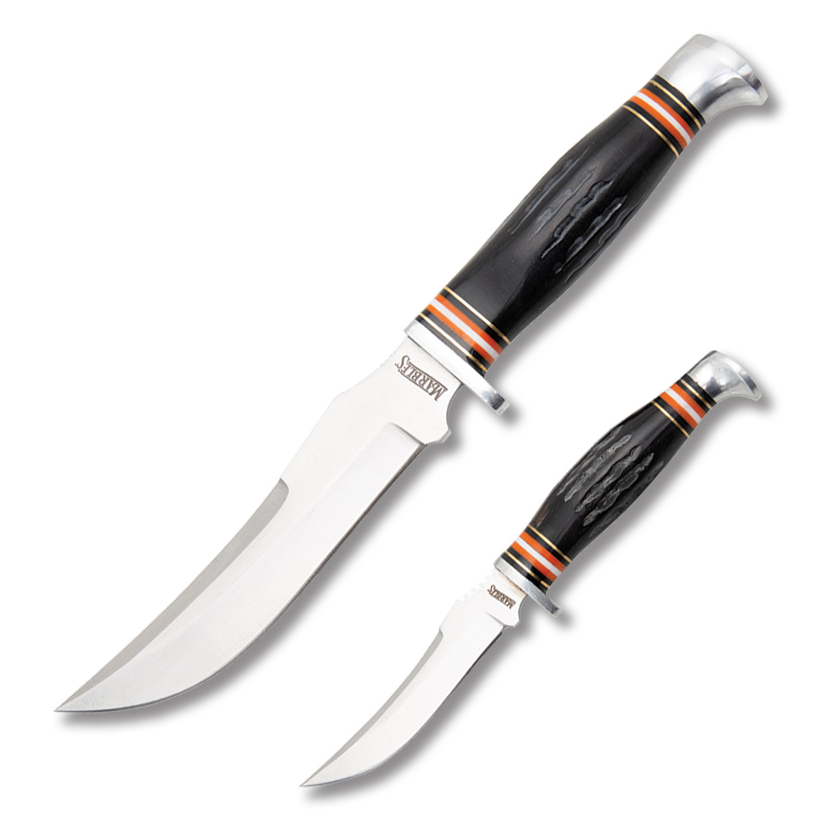 Marbles Grooved Horn Skinner Fixed Blade Knife Combo MR454