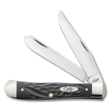 Case XX Rough Black Jigged Synthetic Trapper Folding Knife CA18221