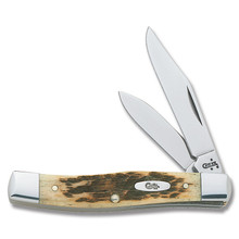 Case Amber Bone Chrome Vanadium Texas Jack Folding Knife