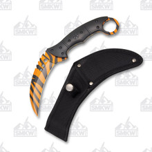 SZCO Supplies Tiger Karambit Fixed Blade Full Tang 8.5in Tactical Knife 211462