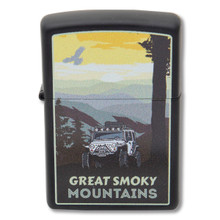 Zippo Lighter Great Smoky Mountains Jeep Black Matte ZP75558