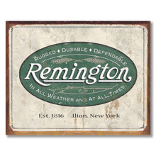 Remington Weathered Logo Tin Sign SG1413