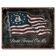 Don't Tread On Me Vintage Flag Tin Sign