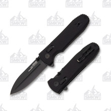 SOG Pentagon XR Folding Knife 3.6 Inch Plain Black TiNi Spear Point SOG12610157