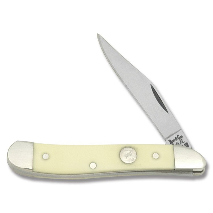 Bear & Son Peanut Folding Knife Yellow Delrin