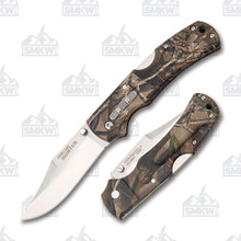 Cold Steel Double Safe Hunter Folding Knife Camo 3.5in Plain Clip Point