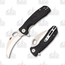 Honey Badger Knives Small Claw Folding Knife Black FRN 2.75in Satin Blade HB1141