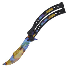 Blue Training Butterfly Knife NTPBF13T