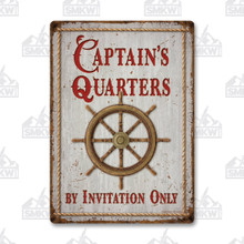 Captain's Quarters Tin Sign REP4507
