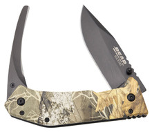 Bear & Son Edge Double Blade Gut and Skinner Camo Folding Knife BR71522